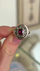Antique, Georgian ruby and diamond cluster ring