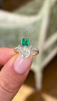 Antique, Edwardian emerald & diamond toi et moi ring