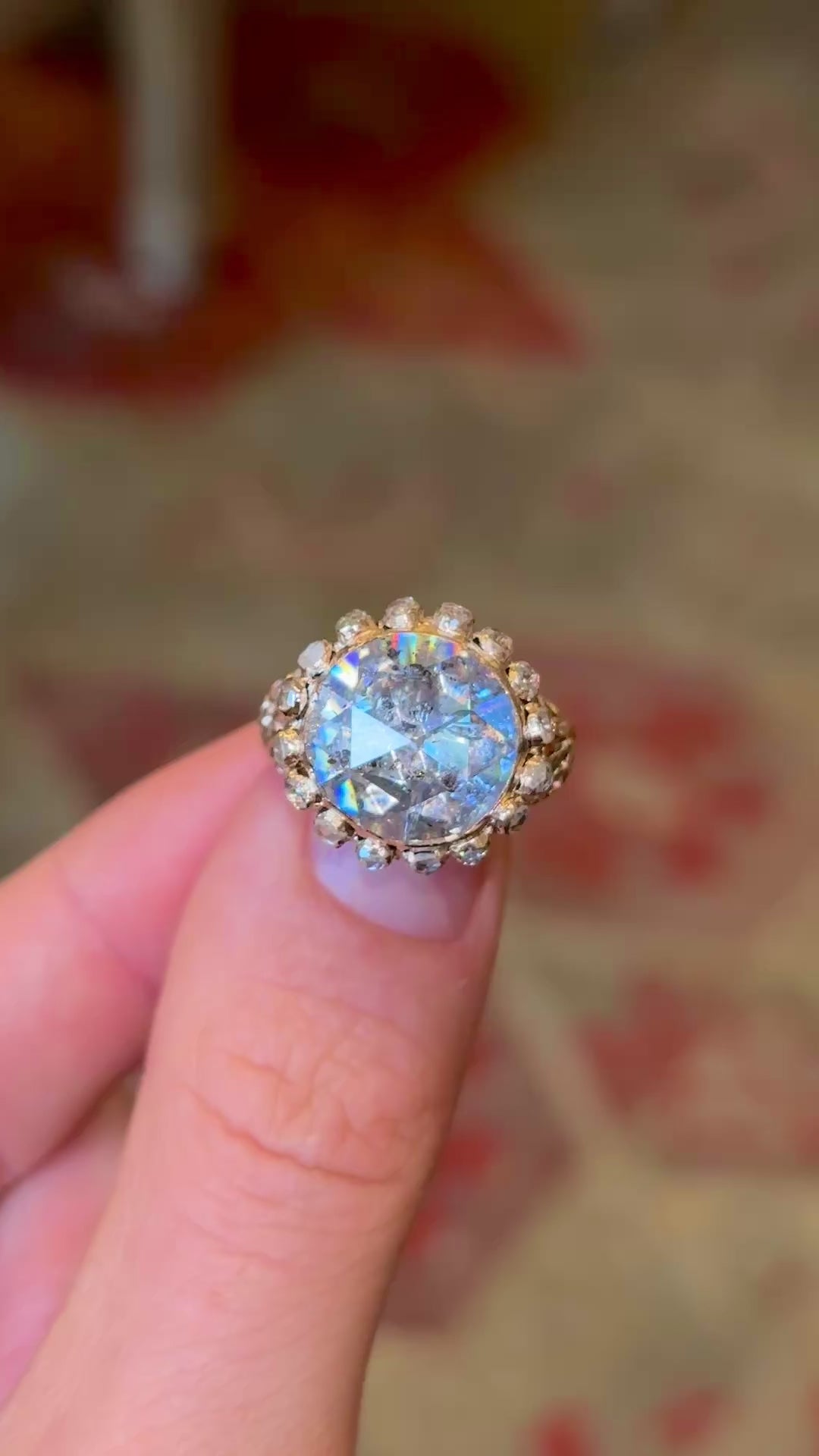 Antique Ottoman Empire 4ct Rose-cut Diamond Ring – Circa 1890