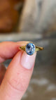 Vintage, oval-cut 2ct sapphire solitaire engagement ring
