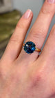 Vintage, 1980s single-stone teal sapphire ring