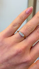Antique, Edwardian three-stone diamond ring