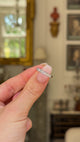 Early Victorian diamond half hoop ring, silver