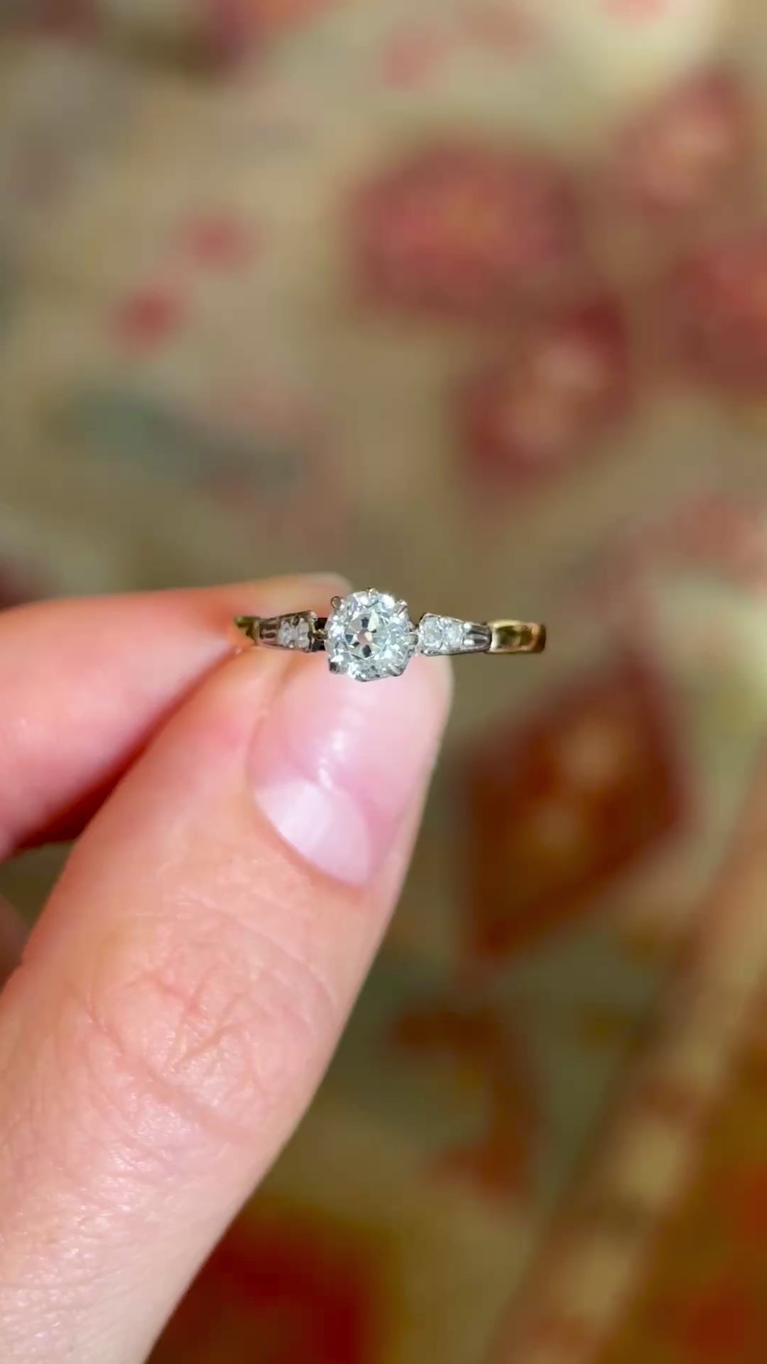 Antique, Edwardian diamond engagement ring