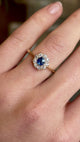 Antique, Edwardian sapphire & diamond cluster ring