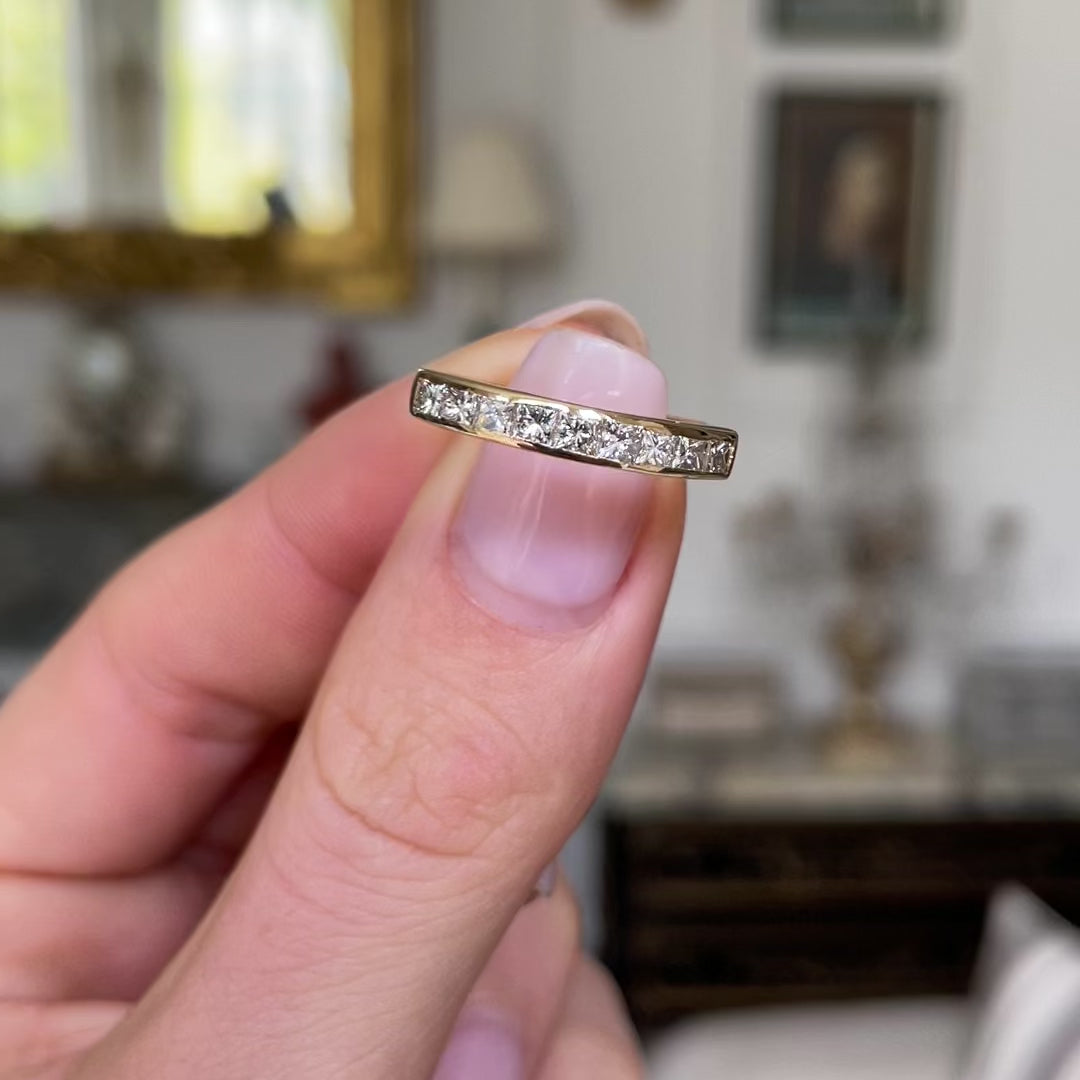 Vintage diamond half eternity ring