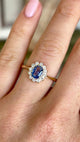 Vintage, 1980s sapphire & diamond cluster ring