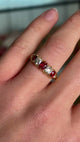 Antique, Victorian ruby & diamond five-stone ring