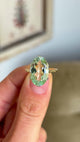 Vintage, 1920s sea green aquamarine cocktail ring