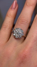 Vintage, 1930s diamond cluster ring