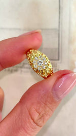 Antique, Victorian diamond cluster engagement ring