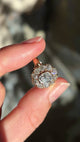 Antique, Edwardian old-cut diamond cluster engagement ring
