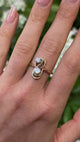 Vintage, 1970s Toi-Et-Moi Diamond Twist Ring, 14ct Yellow Gold and Platinum