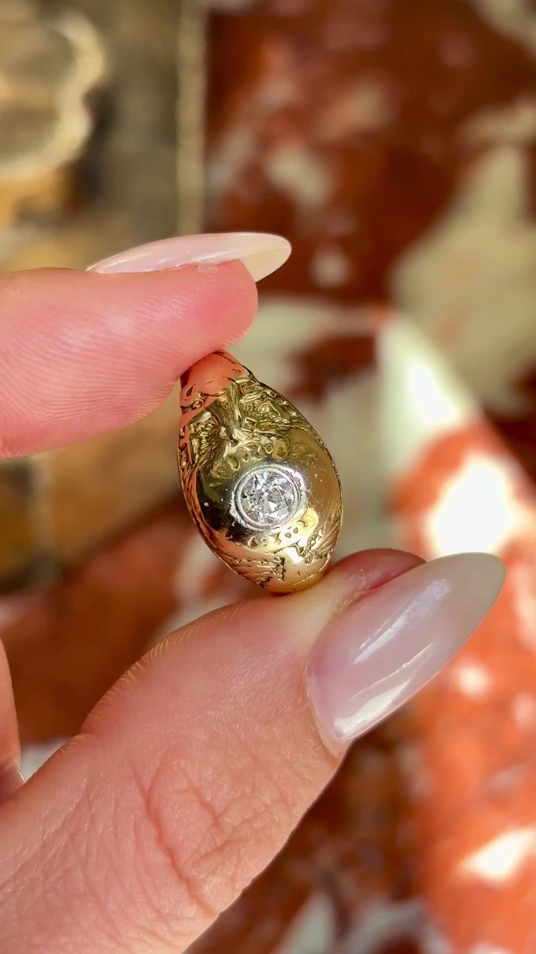 Vintage, 1960s Tiffany & co solitaire diamond class ring