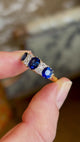 Antique, Victorian sapphire & diamond half-hoop ring