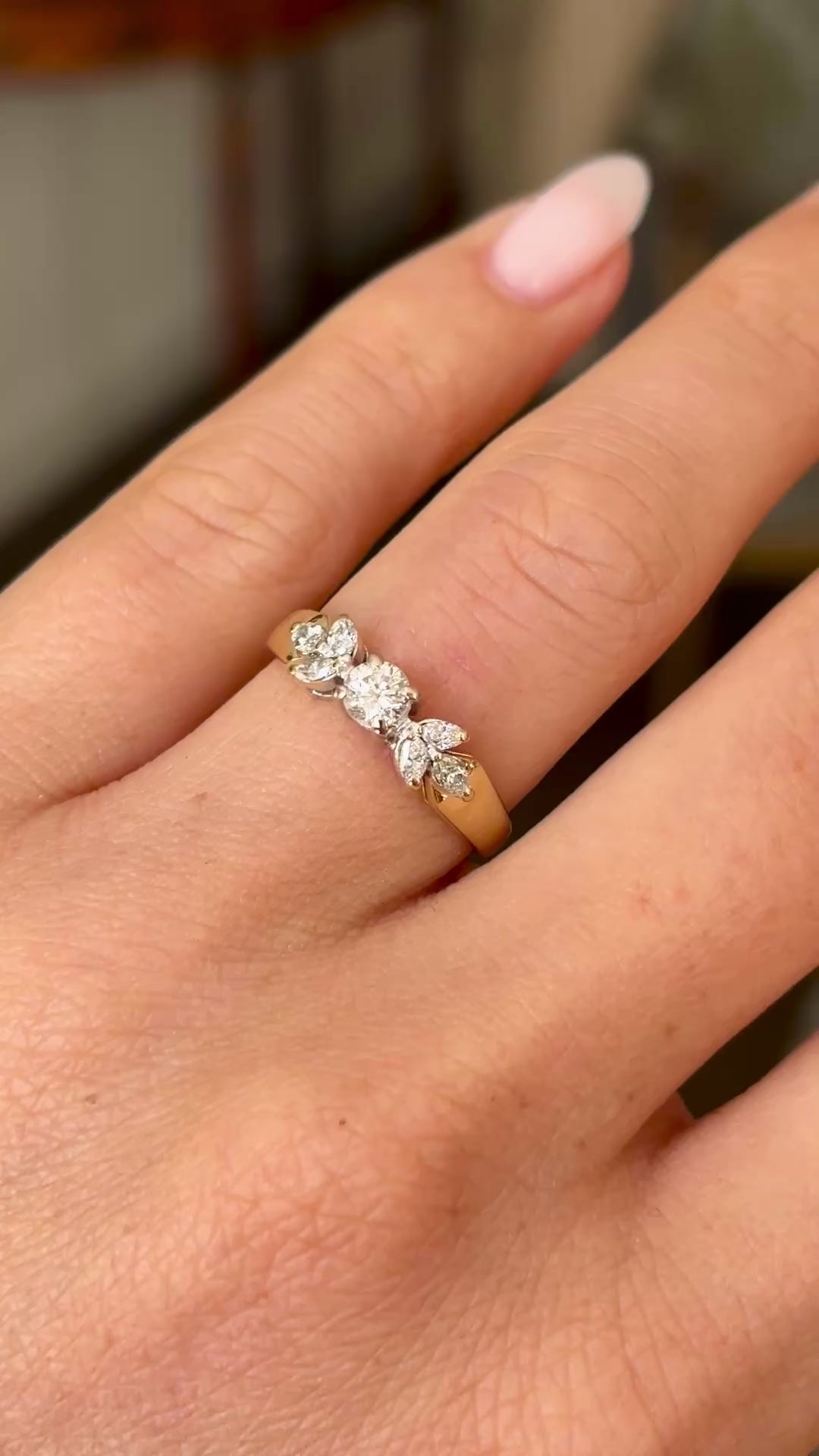 Vintage, 1980s diamond engagement ring