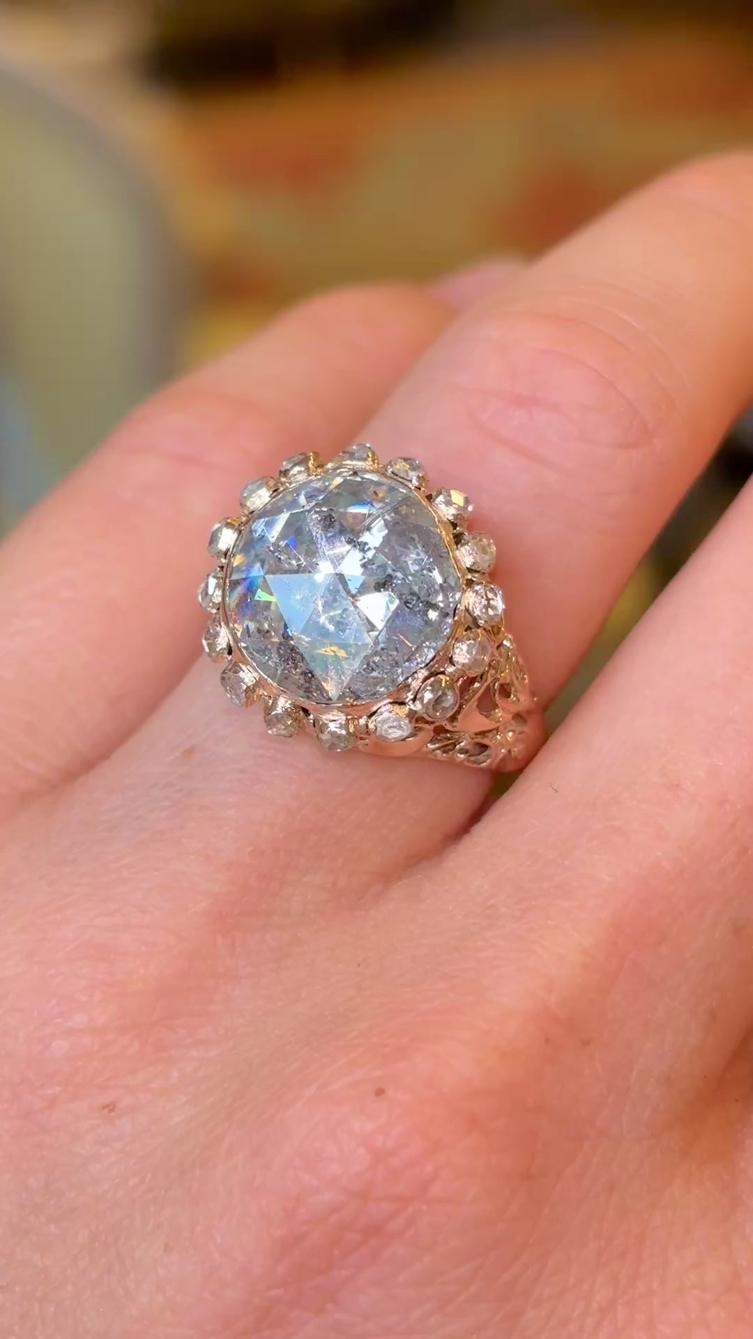 Antique Ottoman Empire 4ct Rose-cut Diamond Ring – Circa 1890