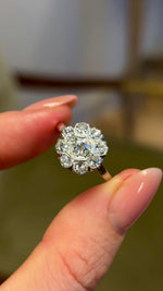 Vintage, 1930s diamond cluster ring