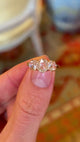 Antique, 1900s rose-cut diamond three-stone ring