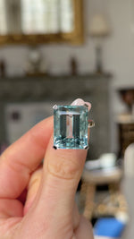 Vintage, 20ct aquamarine cocktail ring