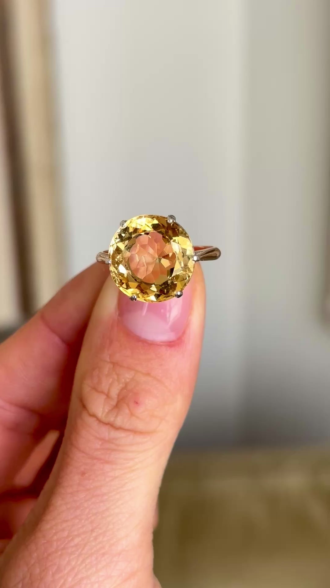 Antique, Edwardian citrine cocktail ring
