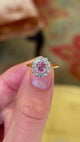 Vintage, 1970s pink sapphire & diamond cluster ring