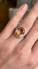 Vintage, 1960s topaz & diamond cluster ring