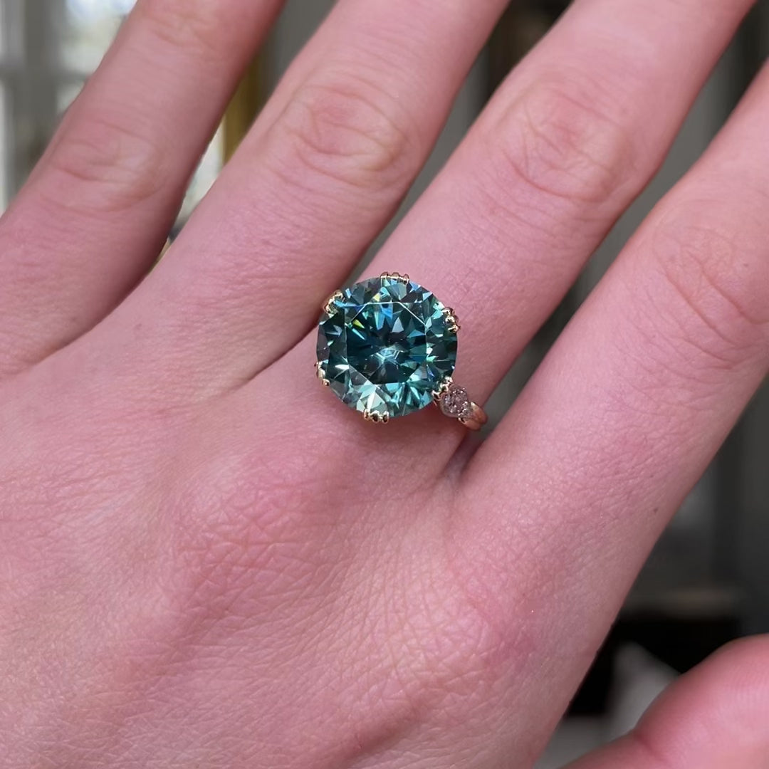 Belle Époque, zircon and diamond cocktail ring, 18ct yellow gold