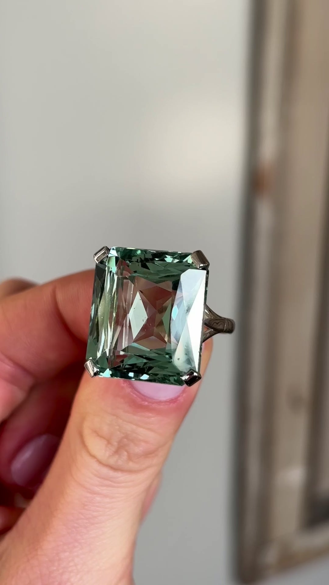 Antique, Victorian aquamarine cocktail ring