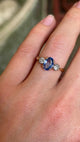 Vintage, 1990s sapphire & diamond three-stone ring