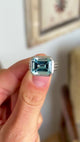 Vintage, 8ct aquamarine single-stone ring