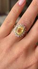 Vintage, 1970s yellow sapphire cluster ring