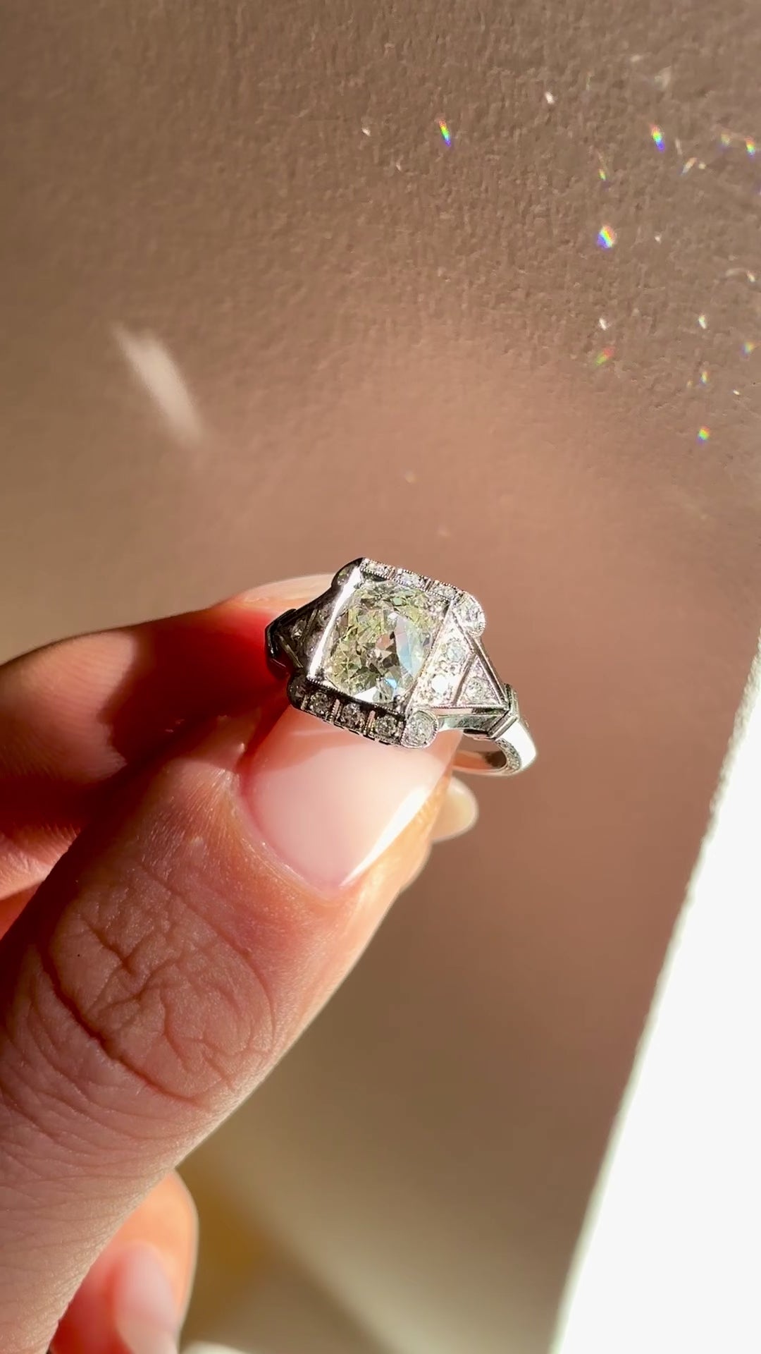 Vintage, 1920s diamond engagement ring