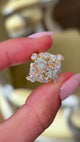 Vintage, 1980s French diamond cluster lozenge ring