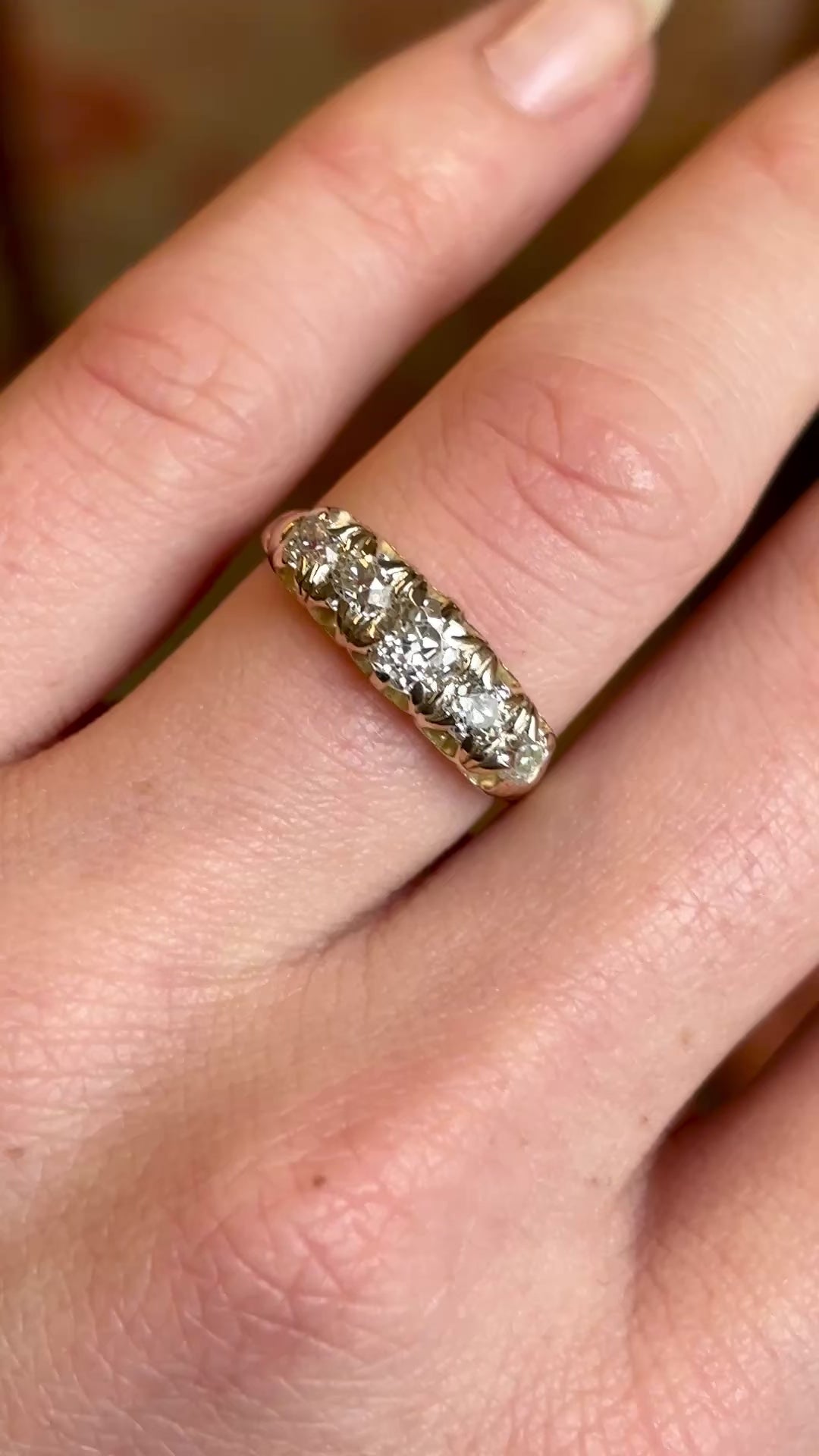 Antique, Victorian diamond five-stone ring
