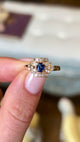 Vintage, 1960s sapphire & diamond cluster ring