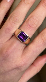 Vintage, amethyst chunky band