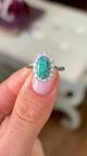 Vintage, 1940s black opal & diamond cluster ring