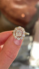 Antique, Edwardian old-cut diamond cluster engagement ring