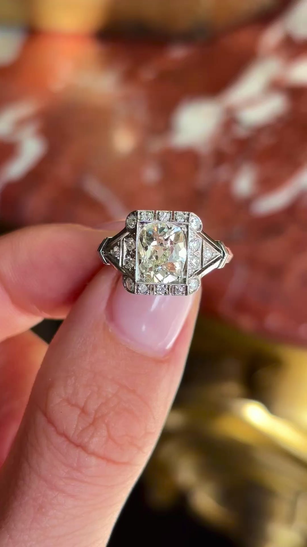Vintage, 1920s diamond engagement ring