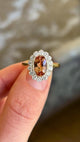 Vintage, 1950s citrine & diamond cluster ring