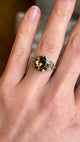 Antique, 1920s golden brown zircon cocktail ring