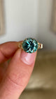 Antique, blue zircon single-stone ring, circa 1905