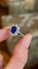 Vintage, 1950s sapphire & diamond cluster ring