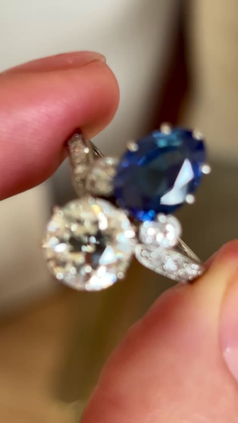 Antique, Belle Époque sapphire & diamond ring – Antique Ring