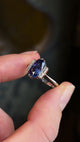 Vintage, Art Deco violet sapphire and diamond ring  