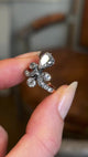 Antique, Edwardian pear cut diamond motif engagement ring