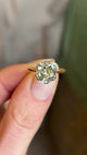 Antique, Victorian 2.88ct Champagne diamond solitaire engagement ring