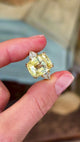 Vintage, Art Deco inspired 11.95ct yellow sapphire & diamond ring