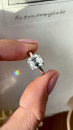 Vintage, Art Deco rare solitaire diamond ring